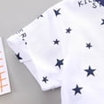 thumbnail image 6 of WERYOUNG Boy's Summer Outfits Short Sleeve Lapel Star Print Top And Shorts Casual Daily Wear Sets Fashionable Clothing Sets 3-4 Years, 6 of 9