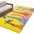 thumbnail image 2 of Area Rug for Living Room, Colorful Giraffe Non-Slip Indoor Large Carpet for Bedroom/Dining Room, Watercolor Cute Cartoon Yellow Washable Low-Profile Rectangle Floor Mat Runner Rugs - 2.7 x 5 Ft, 2 of 7