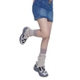 thumbnail image 1 of Wangsaura Jambières pour Femmes, Bas Tricotés Longueur Genou Couleur Contrastée, 1 of 5