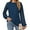 Blue, variant on Womens Long Sleeve shirts Business crew neck Blouses 2024 Casual tunic top Lace Work Shirts Fall Clothes PEACOCK BLUE