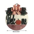 2023 New Thanksgiving Sign Pendant Pumpkin Bow Wooden Circular