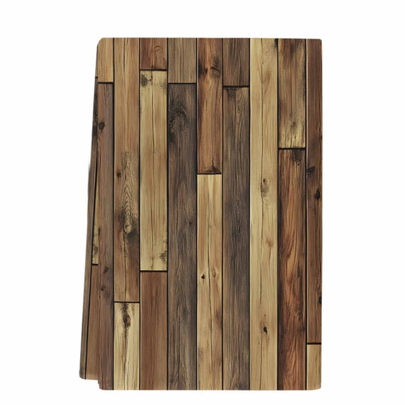 Dish Towels, Rustic Farmhouse Absorbent Kitchen Towels 1 PC, Brown Wood Textured Microfiber Hand Towels Dish Cloths Tea Towels for Home  Bathroom,18X28-Inch,