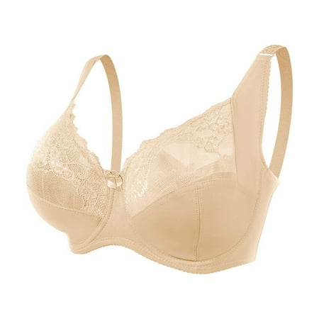 Summer Savings Clearance! Ynynloco Women s Plus Size Sheer Mesh Unlined Balconette Bra Sexy See Through Lace Bralettes for Women Demi Bras Plus Size Underwire