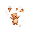 thumbnail image 3 of cartoon Bear Pizza Theme Stickers, Waterproof Bear Pizza Theme Sticker for Water Bottle Laptop Phone Cases Planner Skateboard Luggage Helmet Party Favor Decor, Ideal for Adults Teens Teacher Rewards, 3 of 9