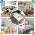 thumbnail image 5 of Pioneer Flower Floral Print Pattern Rectangle Tablecloth 60"x120",Waterproof Polyester Rectangle Table Cloth, Wipeable Spillproof Polyester Tablecloth for Dining, Camping, Indoor and Outdoor, 5 of 6