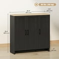 thumbnail image 3 of HOMCOM Modern Sideboard Buffet Cabinet with Adjustable Shelves Black, 3 of 10