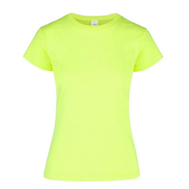 Playera para Dama, Color Amarillo Neón, Tamaño Chico