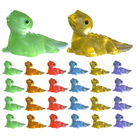 

30pcs Miniature Resin Glowing Decoration Lively Small Resin Lizard Ornament Luminous Crafts