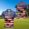 thumbnail image 4 of Jeiento American Flag Matching Couple Golf Shirts Trendy Sleeveless Golf Tank Tops Hawaiian Palm Tree Athletic Golf Wear Quick Dry Couple's Golf Apparel, Men's L, 4 of 6