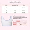 thumbnail image 7 of iixpin Girls Sports Bra Kids Cute Print Unpadded Crop Top Cotton Soft Seamless Cami Bralette Undershirts Flower A 13-14, 7 of 7