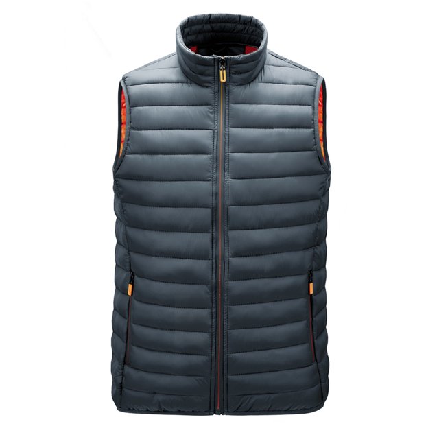 Chaleco de hombre Chaqueta de algodón con cuello levantado Chaqueta Chaleco delgado Ropa de hombre Pompotops oipoqjl21054