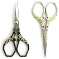 thumbnail image 4 of Heirloom Craft Embroidery Scissors w/Decorative Cast Handles Gold Dragon Relief w/Red Crystals, 4 of 4