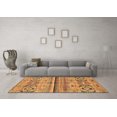 thumbnail image 3 of Ahgly Company Indoor Square Abstract Brown Modern Area Rugs, 7' Square, 3 of 4