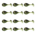 thumbnail image 1 of braveheart 12pcs Appât Attrayant Portable Réutilisable Pêche à la Traîne Appâts Appâts Simulation en Forme Utile Pêche Leurre Calmar Poisson Rose Noirâtre Vert, 1 of 6