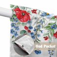 thumbnail image 4 of Swag Valance Curtains for Windows, Blue Floral Light Filtering Kitchen Curtains with Rod Pocket, Red Flowers Country Leaves Rustic Plaid Window Treatment Valances for Living Room, 28x36 - 2 PCS, 4 of 9