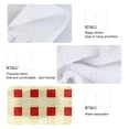 thumbnail image 5 of Red Cream Pattern Hand Towels 2 Pack Quick Dry Velvet Soft with Velcro Kitchen Bath 14x18in, 5 of 7