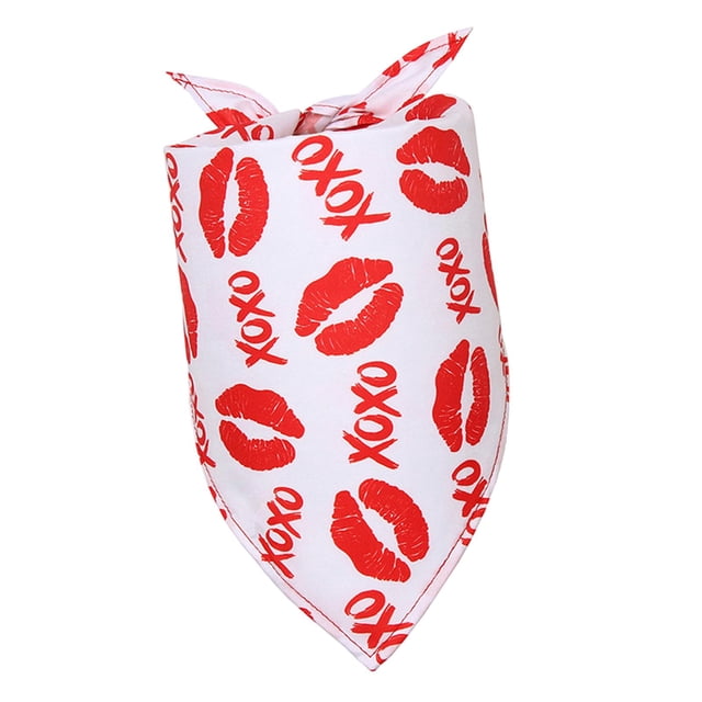 Pañuelos para perros para el Día de San Valentín, bufandas triangulares para perros, toalla de Saliva para gatos, pañuelo para mascotas, suministros besos y abrazos