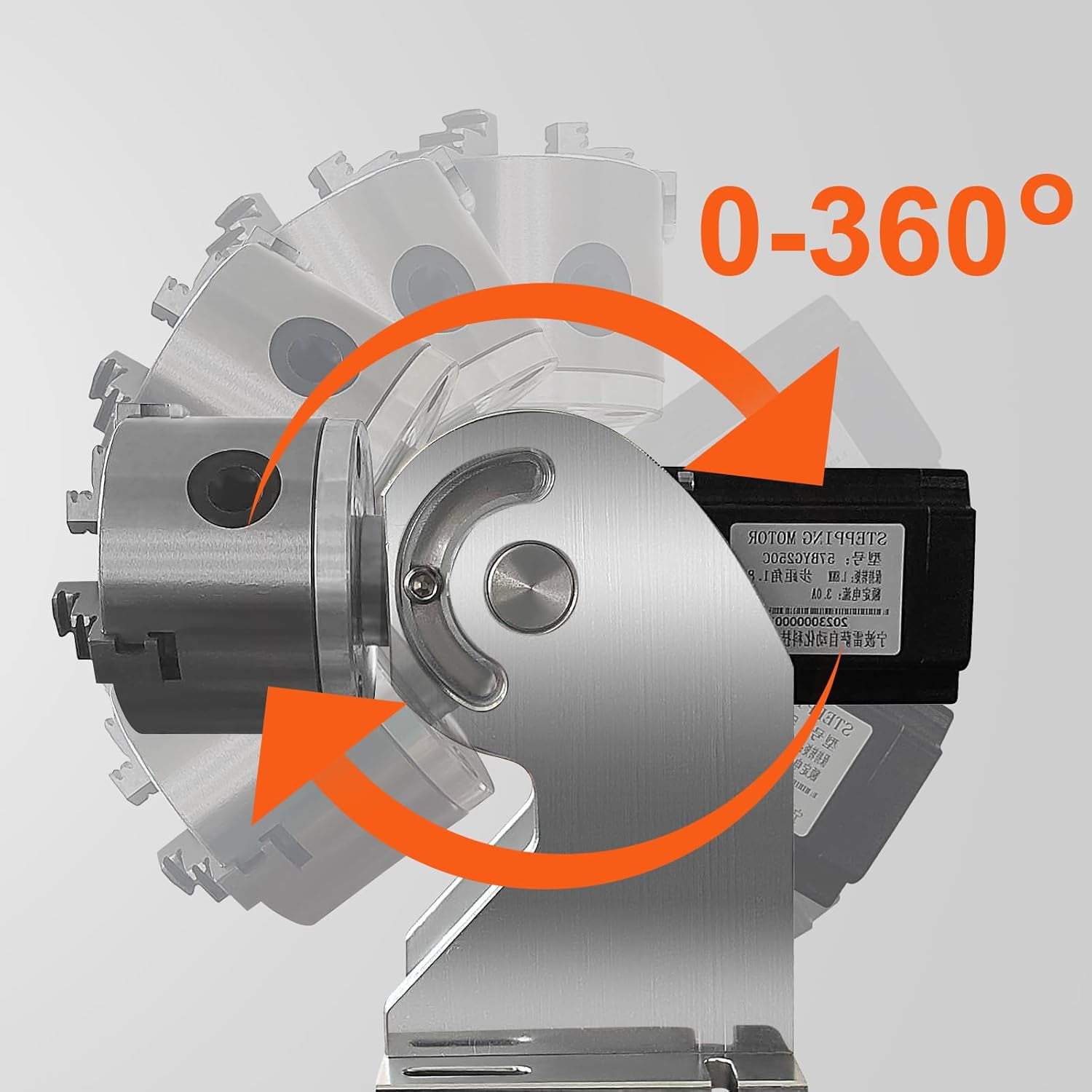 SIHAO Rotary Axis Attachment for Fiber Laser Engravers, Laser Engraving Machine Rotary Tool with 80mm 3 Jaw Rotary Chuck for Ring Jewelry