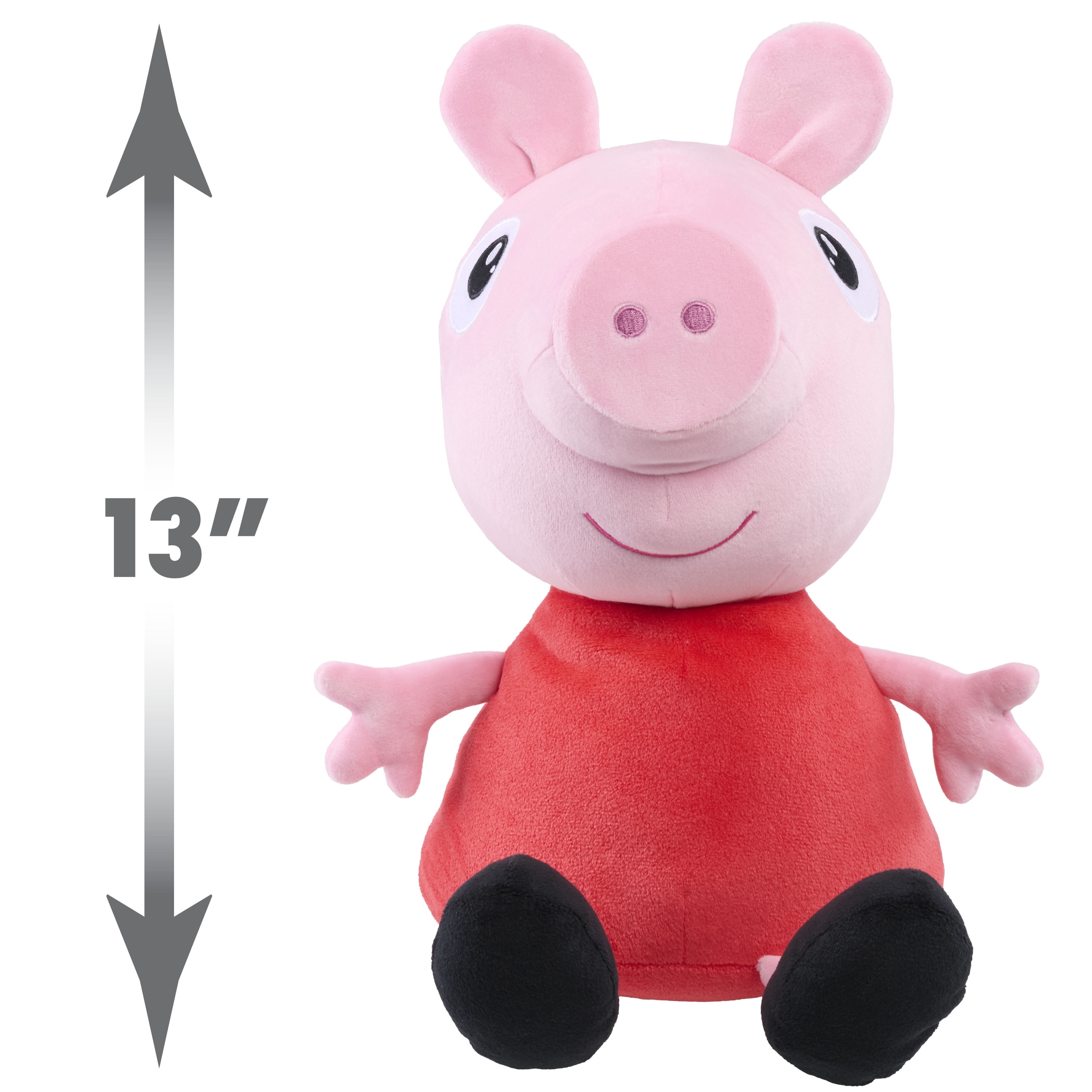 Peppa Pig 2 lb Weighted Large Plush, 12-Inch Stuffed Animal, Kids Ages 3 and Up