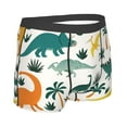 thumbnail image 3 of Disketp Dinosaurs And Tropical Leaves Men'S Boxer Briefs,Soft And Breathable Cotton Underwear With Comfortflex Waistband, 3 of 8