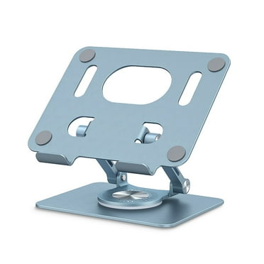 Tablet Stand for Desk, KEXIN Aluminum Adjustable Universal iPad Holder with 360 Swivel Base - Blue