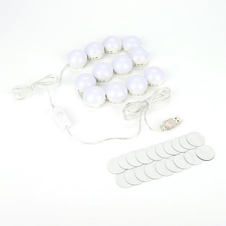 

LED Bulbs Mirror Light Vanity Mirror LED Lamp Kit Lens Headlight LED Bulbs Kit (12 Bulbs)