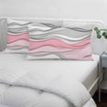 thumbnail image 4 of Pink Gray Ombre Pillow Covers 12"x20", Modern Abstract Moire Art Geometric Soft Brushed Microfiber Breathable Throw Pillow Covers, Decorative Pillowcase with Zipper for Couch Sofa Bedroom Living Room, 4 of 9