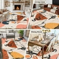 thumbnail image 6 of Western Animal Washable Living Room Rugs 6'x9', Cactus Horse Leaf Boho Retro Low Pile Throw Large Area Rug Non-Slip Sturdy Edge Binding Carpet for Dining Room Kitchen Office, 6 of 9