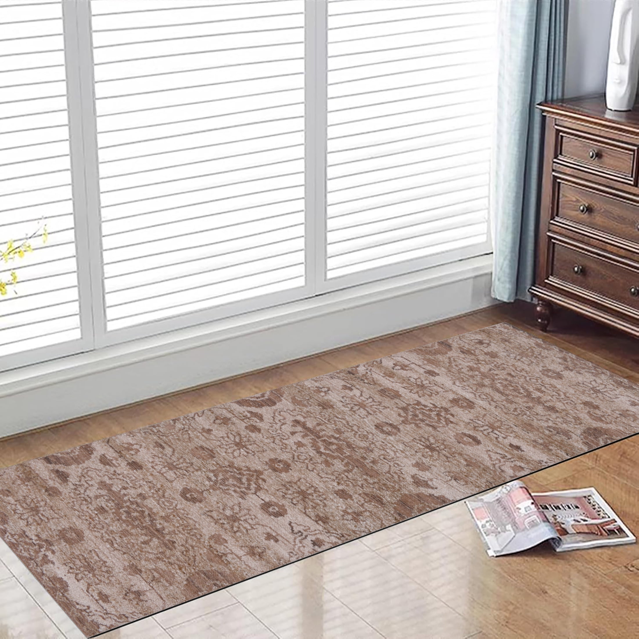 Better Homes & Gardens 2.5' x 8' Arty Medallion Runner, Brown