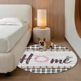 thumbnail image 3 of Spring Flowers Round Area Rugs Collection 4', Farmhouse Watercolor Black Plaid Wood Grain Non Slip Indoor Circular Throw Runner Rug Floor Mat Carpet for Living Room Dining Table Bedroom Nursery, 3 of 9