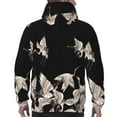 thumbnail image 7 of Daiia Japanese White Crane for Men's Fashion Hoodies & Sweatshirts with Kangaroo Pocket Hooded Sweatshirt Breathable & Moisture Wicking-Small, 7 of 7