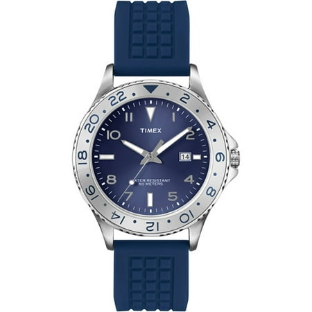 Timex Men's Fashion Sport Blue Sunray Dial Watch, Blue Strap