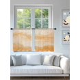 thumbnail image 4 of Sheer Curtains 54 Inch Length 2 Panels Set for Kitchen, Orange Ombre Mountain Semi Sheer Curtains for Windows, Nature Abstract Art Marble Gradient Voile Window Treatments Rod Pocket Curtain, 4 of 7