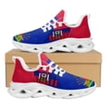 thumbnail image 1 of Zapatos para caminar con amortiguación y resistentes al desgaste para mujer, zapatillas de deporte de malla con diseño de la bandera de Haití, plataforma antideslizante, tenis deportivos para hombre, 1 of 6