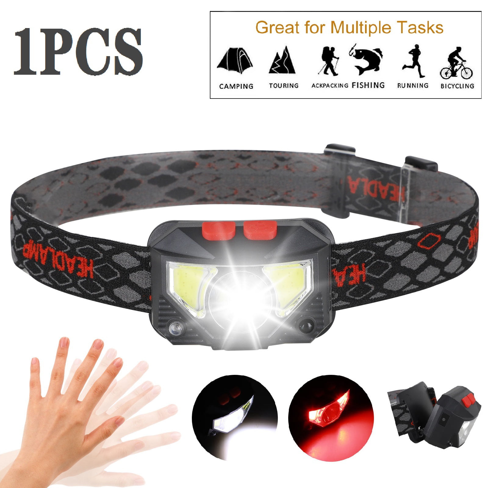 Lightweight Torches IPX6 Running head torch Head Torch Rechargeable
