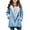Light Blue, variant on Winter Coats for Girl Warm Fleece Jackets Button Down Sherpa Hooded Parka Peacoat Purple 8 Years