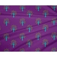 thumbnail image 4 of oneOone Polyester Lycra Fabric Floral & Flying Swan Block Print Sewing Fabric BTY 56 Inch Wide, 4 of 4