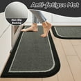 thumbnail image 2 of SIXHOME Non-Slip Kitchen Rug, Washable 20"x32" Twill Floor Mat, Half Circle Design for Sink, Laundry, Black, 2 of 7