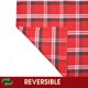 thumbnail image 5 of Alfombra Homydecor Christmas, algodón, tela escocesa roja, verde y blanca, 70 x 110 cm, 5 of 7