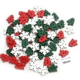 thumbnail image 5 of dianhelloya 50Pcs Wooden Xmas Tree Snowflake Buttons 2 Holes DIY Sewing Buckle Ornament, 5 of 8