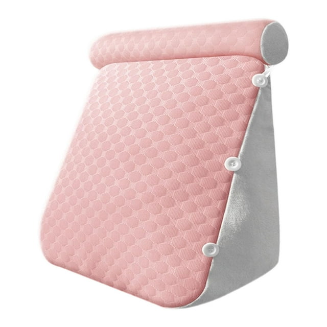 Almohada triangular multifuncional para cabecero, ideal para sofá y cama. rosa