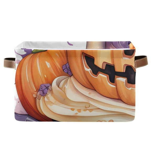 Halloween Pumpkins Candles Storage Bins Baskets With Handles Storage Box Clothes Organizer Organization Toys