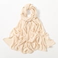 thumbnail image 2 of Muslim 'S Classic and Practical Women's Solid Color Casual Scarf Headscarf, Gauze Linen Feeling Scarves Lightweight Soft Beach Shawl Wraps, Women Hijab Cloth Islam Turban Wraps Beige One Size, 2 of 4