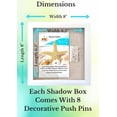 thumbnail image 2 of Tasse Verre 8x8 White Shadow Box (2-Pack) Frame w/ Linen -16 Stick Pins, 2 of 7