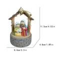 thumbnail image 3 of Escena del nacimiento y luces LED. Estatuas sagradas de la familia en resina., 3 of 8