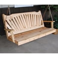 thumbnail image 1 of A &amp; L Furniture Western Red Cedar Fanback Porch Swing, 1 of 2