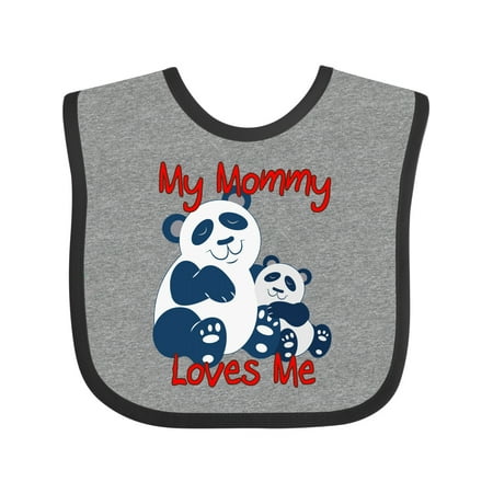 

Inktastic My Mommy Loves Me Panda Gift Baby Boy or Baby Girl Bib