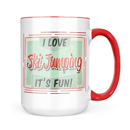 

Neonblond I Love Ski Jumping Vintage design Mug gift for Coffee Tea lovers