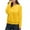 Yellow, variant on WTOBBY Women's Casual Solid Color Round Neck Long Sleeve Pullover Top, Fashion Blouse for Ladies Comfortable and Simple with Everyday Style,Army Green L
