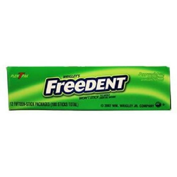 Freedent Peppermint Gum, 15-Stick Plen-T-Paks (Pack of 12)